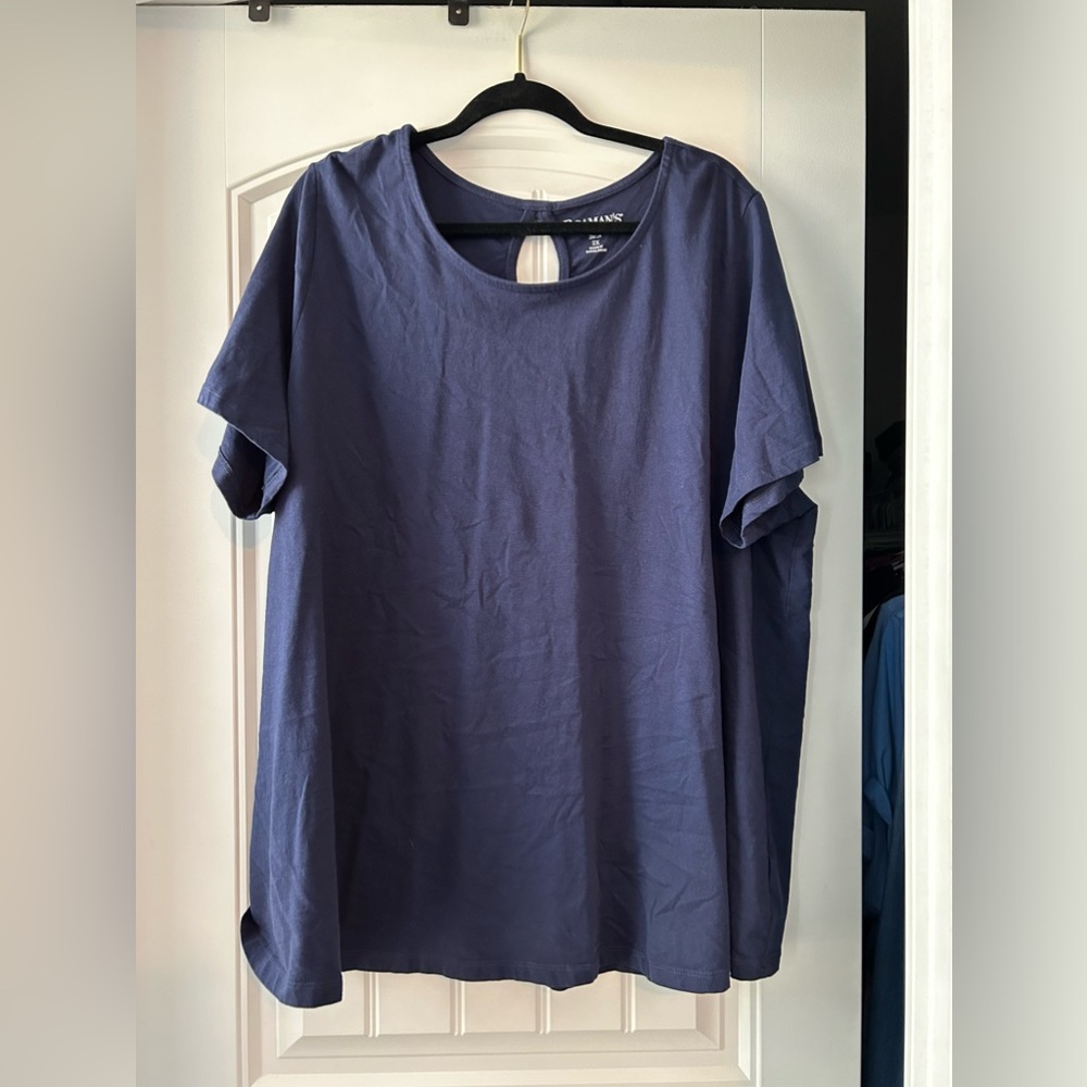 Roaman’s 2X Women’s Cotton Short Sleeve Tee